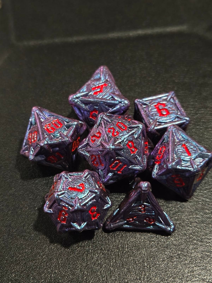Woven Shield Metal Dice