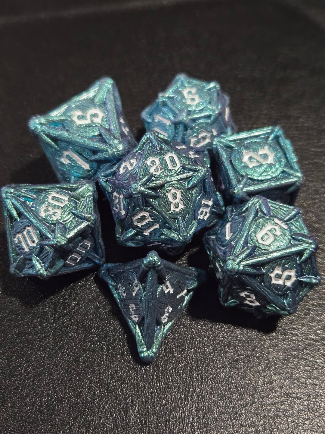 Woven Shield Metal Dice