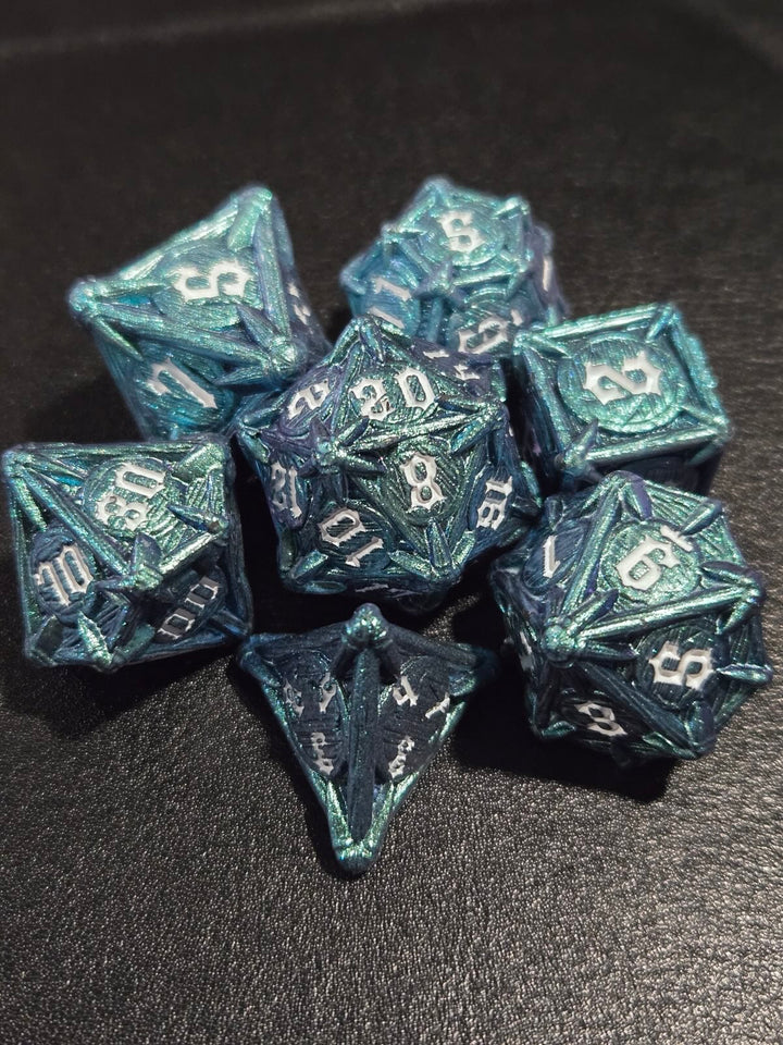 Woven Shield Metal Dice
