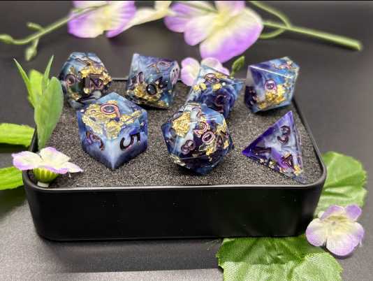 Purple White Vapor Gold Flake Sharp Edge Set