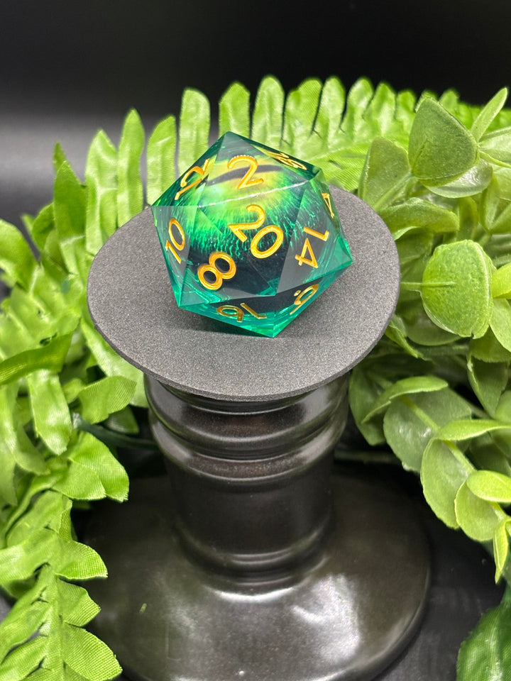 Green with gold font