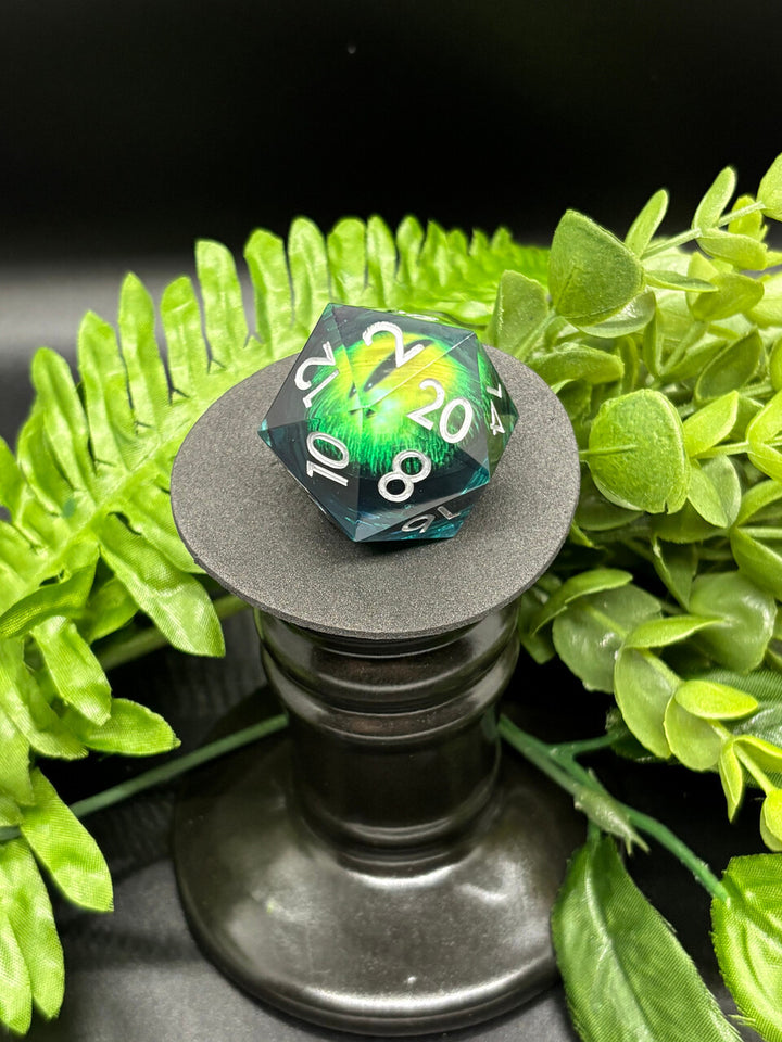 Green with silver font