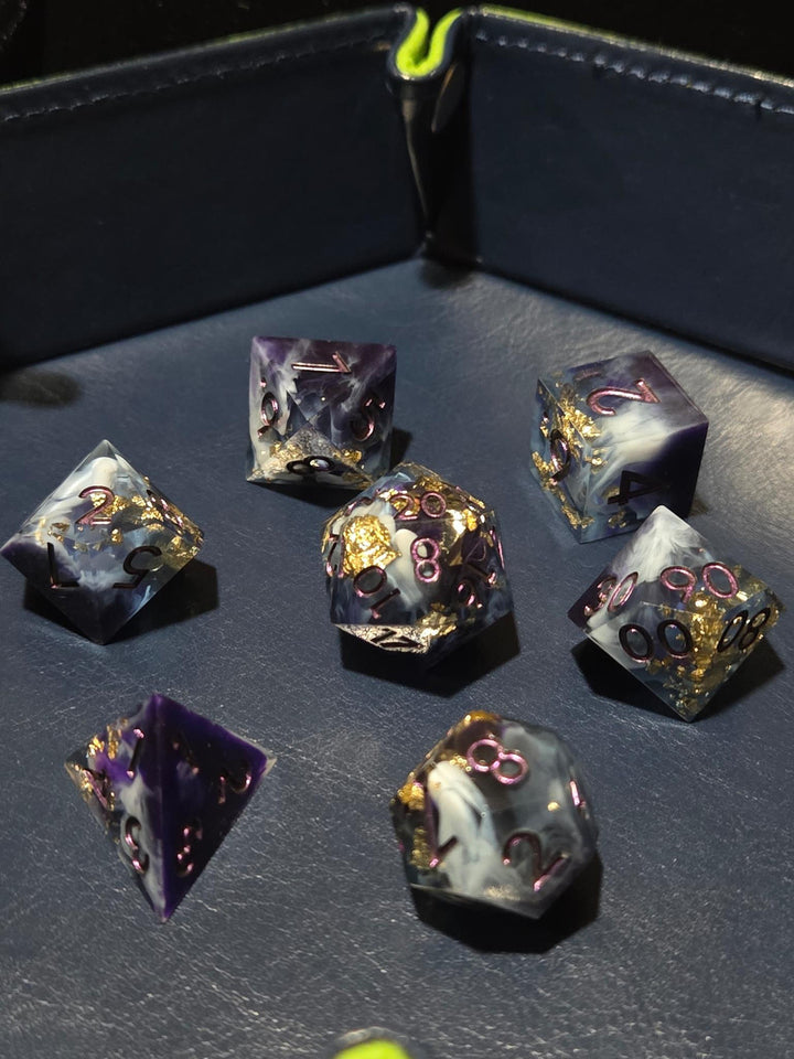 Purple White Vapor Gold Flake Sharp Edge Set