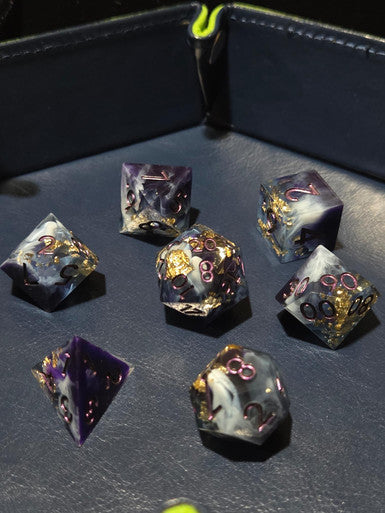 Purple White Vapor Gold Flake Sharp Edge Set