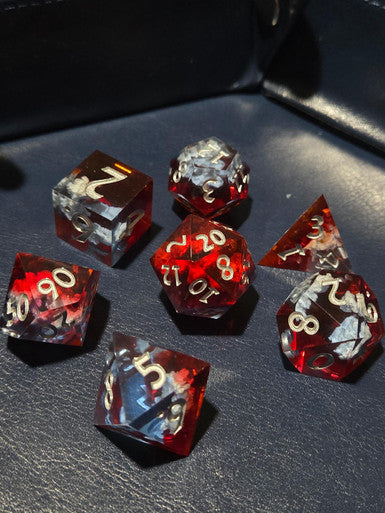 Red Blue with Cloud Vapor Sharp Edge Set