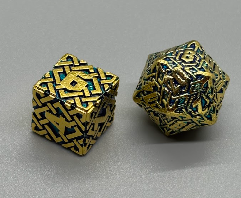 Green and Gold Celtic Knot Set