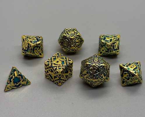 Green and Gold Celtic Knot Set