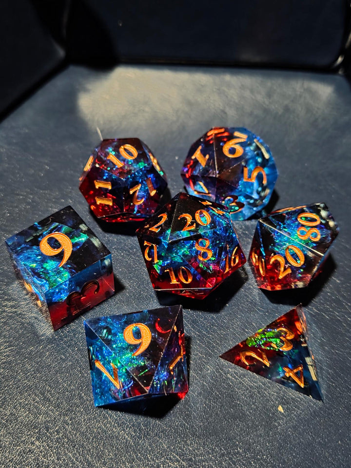 Red Blue Two Tone Prism Sharp Edge Set