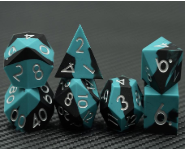 Silicone Dice Set Blue Black