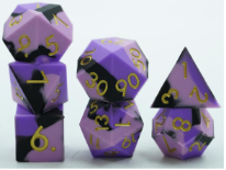 Silicone Dice Set Pink Purple Black