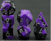 Silicone Dice Set Purple Black