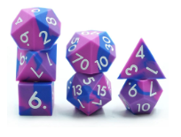 Silicone Dice Set Pink Blue Purple